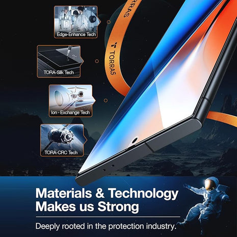 TORRAS GlassGo 2Pcs For Samsung Galaxy S24 Ultra Screen Protector Tempered Glass HD Film with Automatic Dust Removal Tool