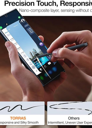 TORRAS GlassGo 2Pcs For Samsung Galaxy S24 Ultra Screen Protector Tempered Glass HD Film with Automatic Dust Removal Tool