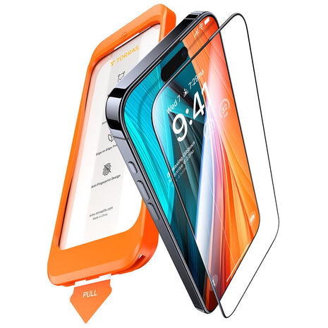 TORRAS Glassgo For iPhone 16 Pro Max Screen Protector Tempered Glass HD Film with Automatic Dust Removal Tool