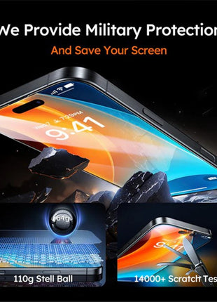 TORRAS Glassgo For iPhone 16 Pro Max Screen Protector Tempered Glass HD Film with Automatic Dust Removal Tool