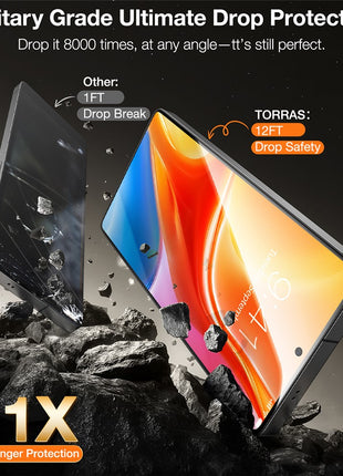 TORRAS Glassgo For Samsung Galaxy S25 Screen Protector Tempered Glass HD Film with Automatic Dust Removal Tool