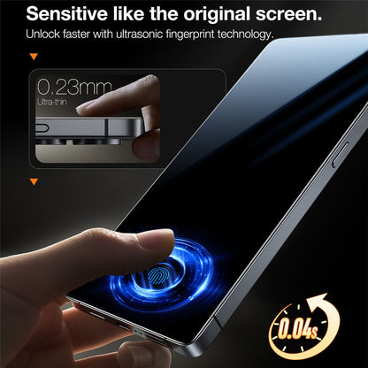 TORRAS Glassgo For Samsung Galaxy S25 Screen Protector Tempered Glass HD Film with Automatic Dust Removal Tool