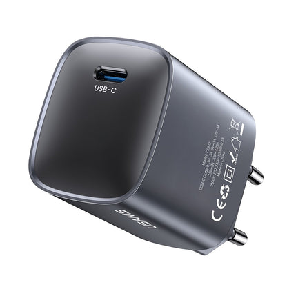 USAMS T66 45W GaN Fast Charger Portable Power Adapter for Phone / Tablet / Laptop, EU Plug
