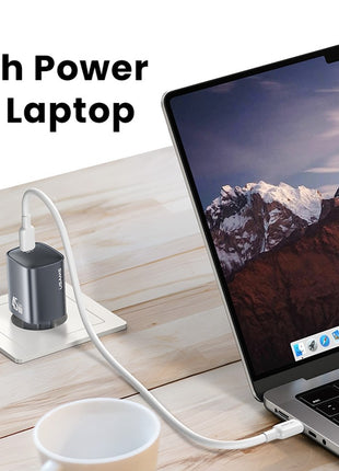 USAMS T66 45W GaN Fast Charger Portable Power Adapter for Phone / Tablet / Laptop, EU Plug