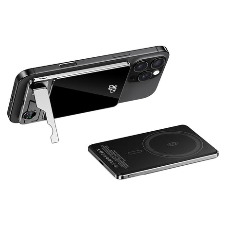 F15 10000mAh Ultra Thin Portable Power Bank 15W Wireless Magnetic Charger with Foldable Stand